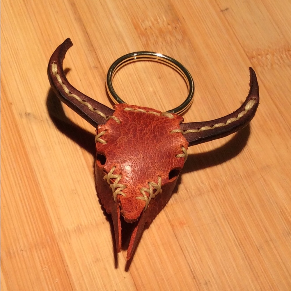 Men leather keychain
